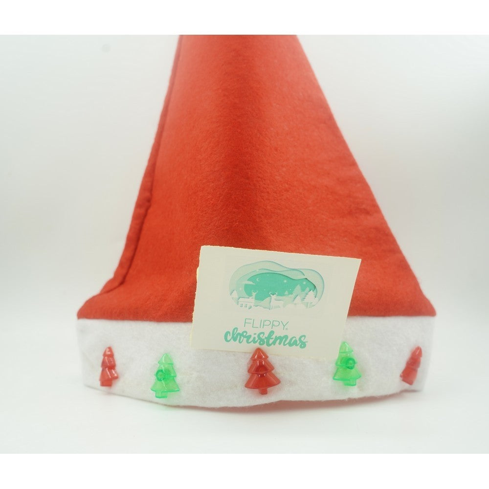 Caciulita de Mos Craciun,Kadeny, cu braduti si led, rosie, marime universala, poliester
