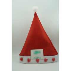 Caciulita de Mos Craciun,Kadeny, cu inimi si led, rosie, marime universala, poliester