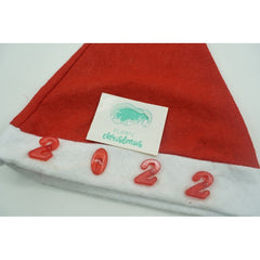 Caciulita de Mos Craciun,Kadeny, cu inscriptie 2022 ,led si muzica, rosie, marime universala, poliester