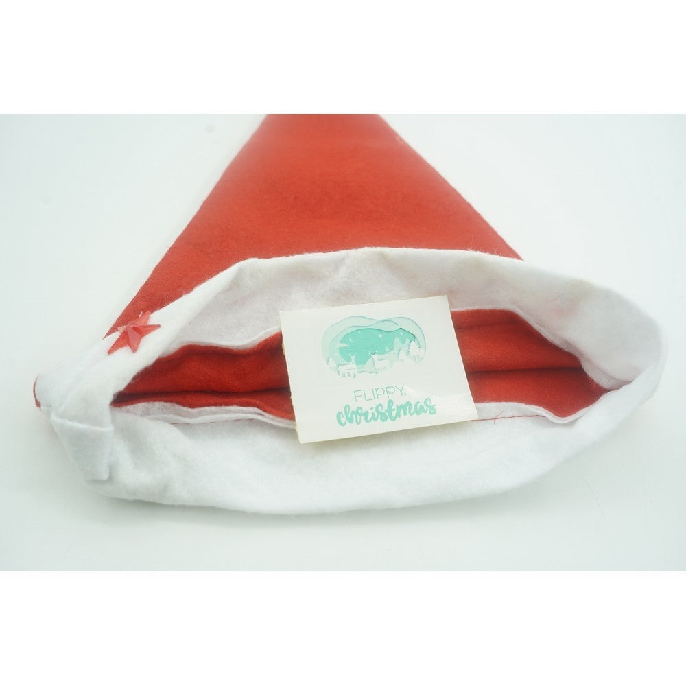 Caciulita de Mos Craciun,Kadeny, cu stele si led, rosie, marime universala, poliester
