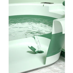 Cada de Baie, Kadeny, pentru Copii 0 luni - 6 Ani, cu Termometru, Pliabila, Perna Suport Inclusa, din Plastic, 81.5 x 49 x 21.5 cm, Verde