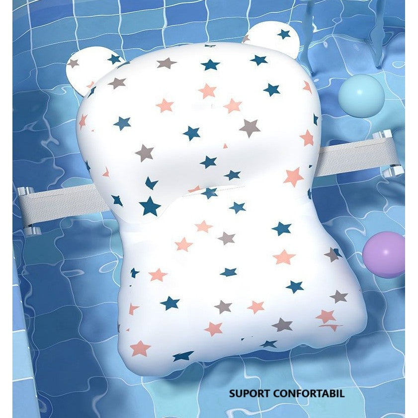 Cada de Baie, Kadeny, pentru Copii 0 luni - 6 Ani, cu Termometru, Pliabila, Perna Suport Inclusa, din Plastic, 81.5 x 49 x 21.5 cm, Mov