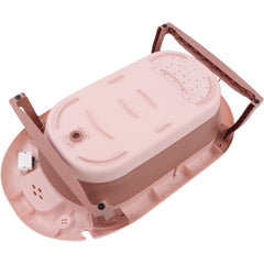 Cada de Baie, Kadeny, pentru Copii 0 luni - 6 Ani, cu Termometru, Pliabila, Perna Suport Inclusa, din Plastic, 81.5 x 49 x 21.5 cm, Roz