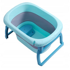 Cada Pliabila pentru Baie, Kadeny, din PP+TPE, pentru Copii 0-6 Ani, cu Picioare, Suport de Sezut, Scurgere Etans, 80 x 52 x 42 cm, Albastru