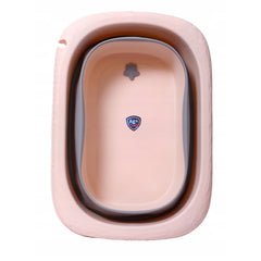 Cada Pliabila pentru Baie, Kadeny, din PP+TPE, pentru Copii 0-6 Ani, cu Picioare, Suport de Sezut, Scurgere Etans, 80 x 52 x 42 cm, Portocaliu