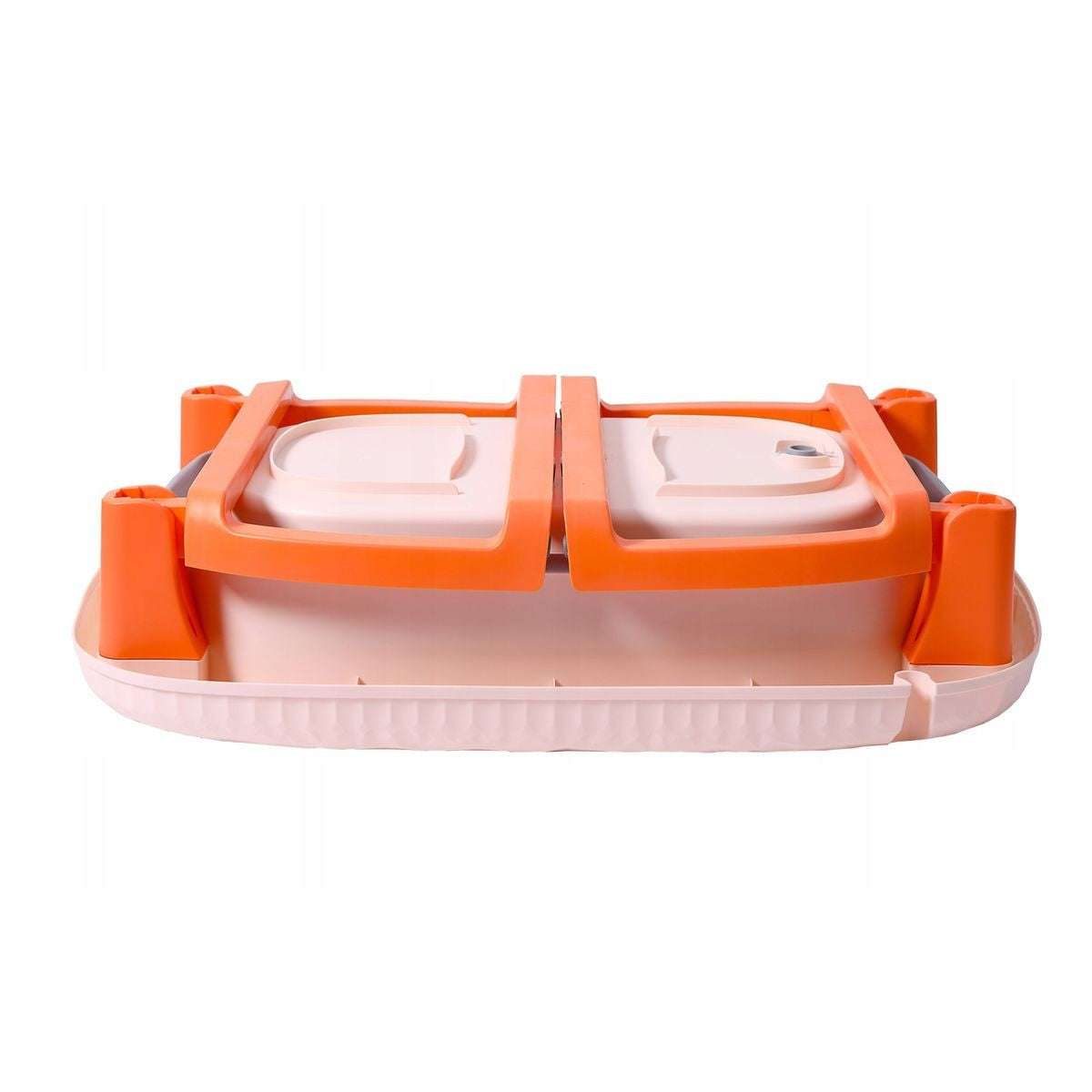 Cada Pliabila pentru Baie, Kadeny, din PP+TPE, pentru Copii 0-6 Ani, cu Picioare, Suport de Sezut, Scurgere Etans, 80 x 52 x 42 cm, Portocaliu