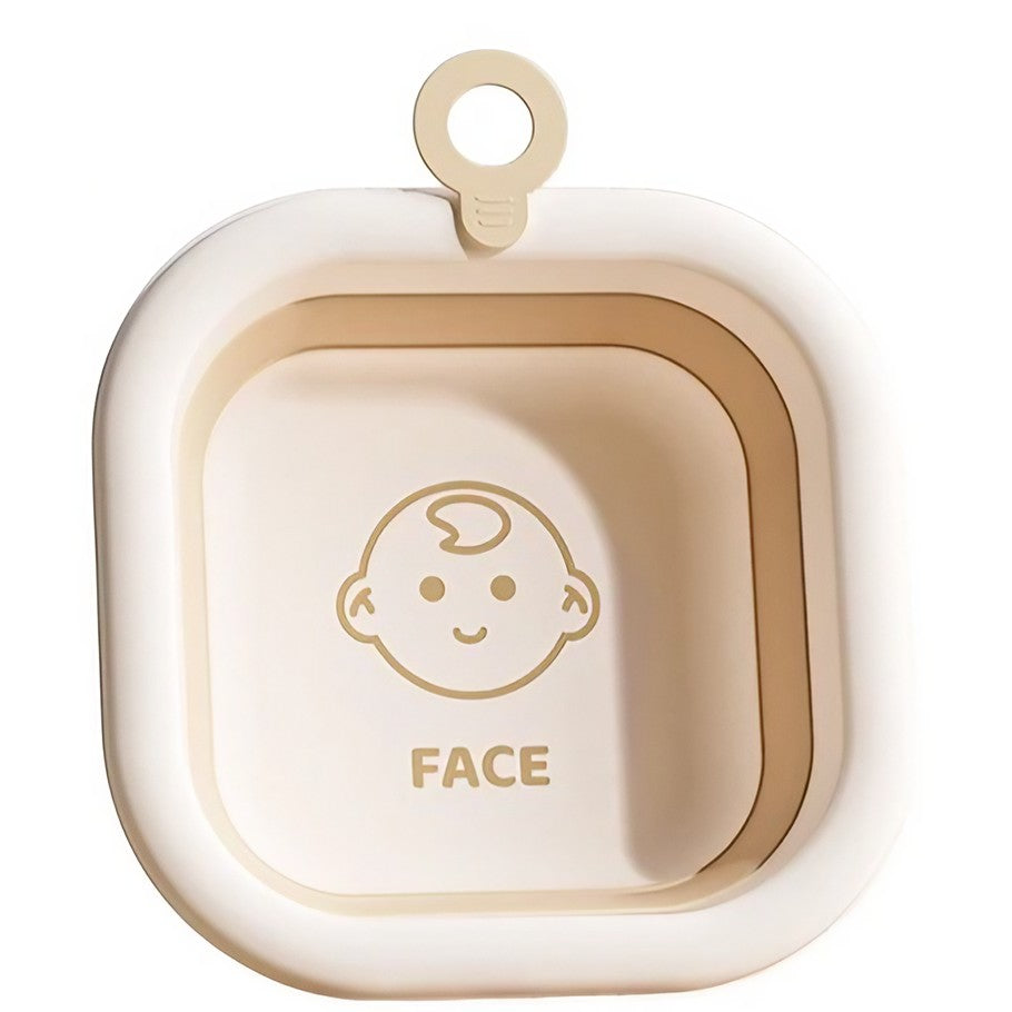 Cada Pliabila pentru Baie pentru Copii, Kadeny, Cadita pentru Bebelusi, Model Patrat pentru Fata, Maro, 30x30x3.5 cm, 3.5 L