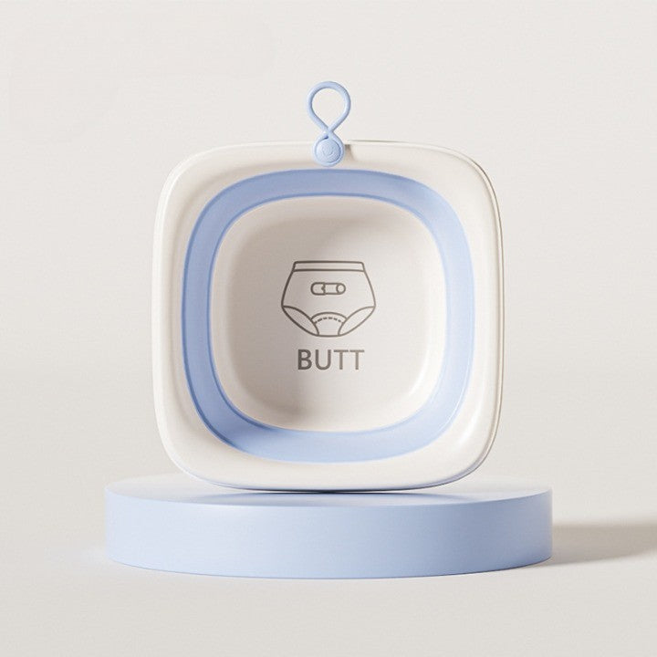 Cada Pliabila pentru Baie pentru Copii, Kadeny, Cadita pentru Bebelusi, Model Patrat pentru Fundulet, Albastru, 32x27.5x3.7 cm, 4 L