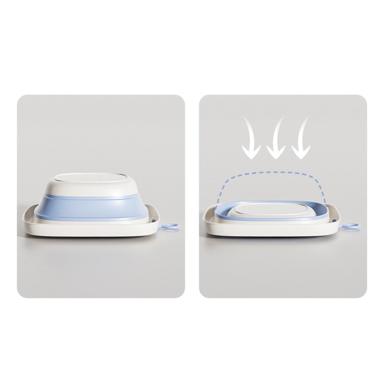 Cada Pliabila pentru Baie pentru Copii, Kadeny, Cadita pentru Bebelusi, Model Patrat pentru Fundulet, Albastru, 32x27.5x3.7 cm, 4 L