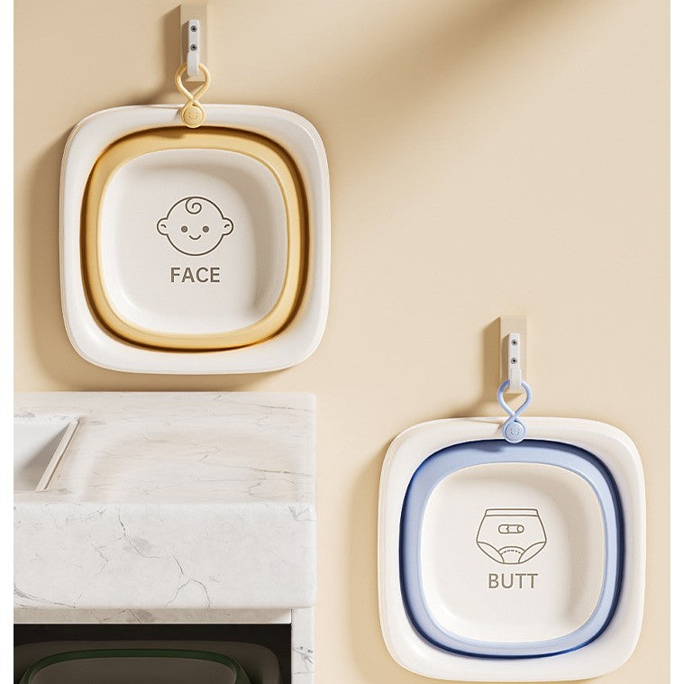 Cada Pliabila pentru Baie pentru Copii, Kadeny, Cadita pentru Bebelusi, Model Patrat pentru Fundulet, Albastru, 32x27.5x3.7 cm, 4 L