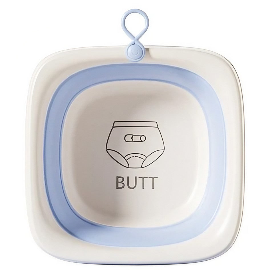 Cada Pliabila pentru Baie pentru Copii, Kadeny, Cadita pentru Bebelusi, Model Patrat pentru Fundulet, Albastru, 32x27.5x3.7 cm, 4 L