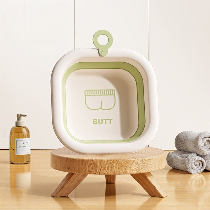 Cada Pliabila pentru Baie pentru Copii, Kadeny, Cadita pentru Bebelusi, Model Patrat pentru Fundulet, Verde, 30x30x3.5 cm, 3.5 L