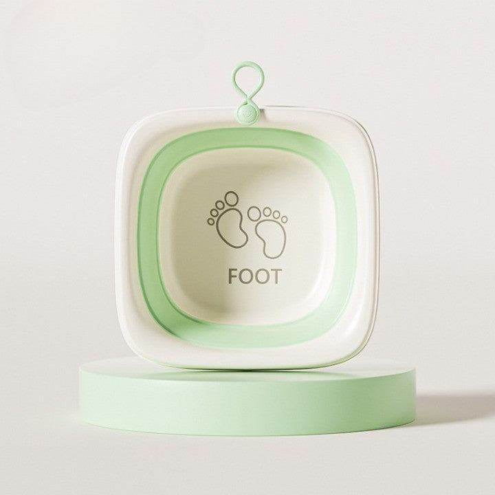 Cada Pliabila pentru Baie pentru Copii, Kadeny, Cadita pentru Bebelusi, Model Patrat pentru Picioare, Verde, 32x27.5x3.7 cm, 4 L