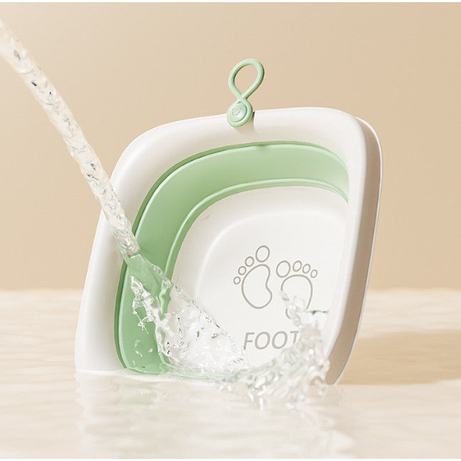 Cada Pliabila pentru Baie pentru Copii, Kadeny, Cadita pentru Bebelusi, Model Patrat pentru Picioare, Verde, 32x27.5x3.7 cm, 4 L