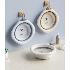 Cada Pliabila pentru Baie pentru Copii, Kadeny, Cadita pentru Bebelusi, Model Romb Koala, Gri, 30x30x3.5 cm, 4L