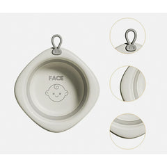 Cada Pliabila pentru Baie pentru Copii, Kadeny, Cadita pentru Bebelusi, Model Romb pentru Fata, Gri, 31.5x31.5x3.5 cm, 3L