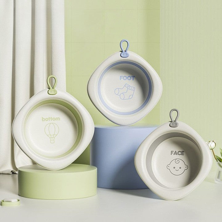 Cada Pliabila pentru Baie pentru Copii, Kadeny, Cadita pentru Bebelusi, Model Romb pentru Fata, Gri, 31.5x31.5x3.5 cm, 3L