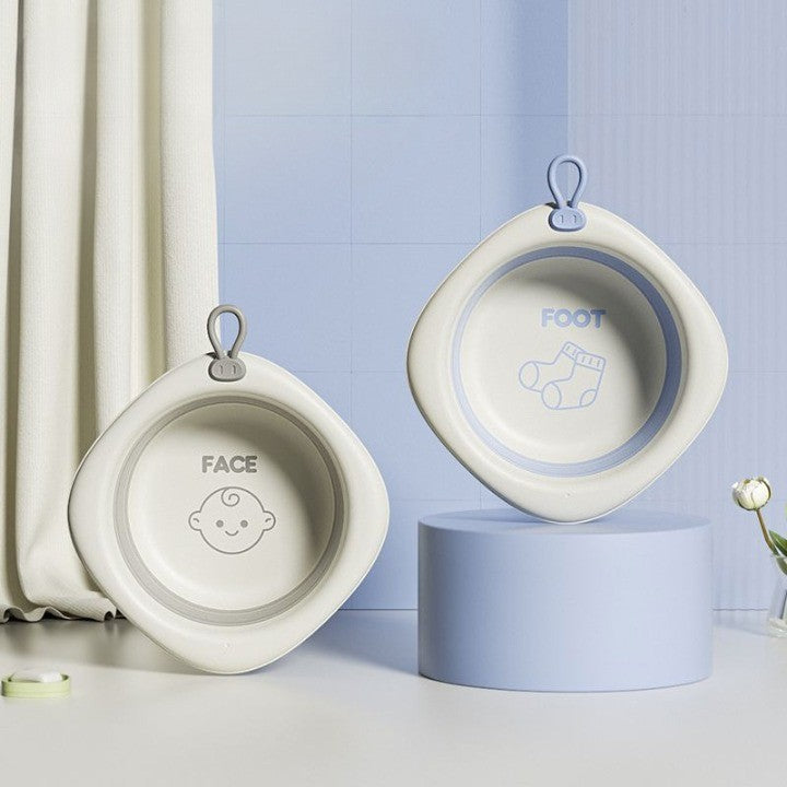 Cada Pliabila pentru Baie pentru Copii, Kadeny, Cadita pentru Bebelusi, Model Romb pentru Fata, Gri, 31.5x31.5x3.5 cm, 3L