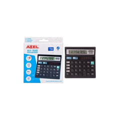 Calculator de birou Axel AX-500 164192, 10 digiti, alimentare baterie + solar, ecran inclinat