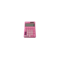 Calculator de birou Noki H-CS001P, 12 digiti, alimentare baterie + solar, ecran inclinat, roz