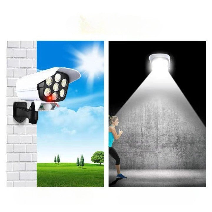 Camera de supraveghere falsa, incarcare solara, 77 LED-uri, senzor de miscare, Kaveny
