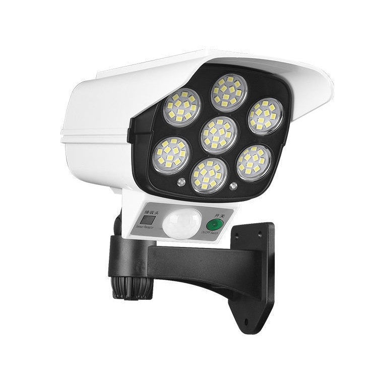 Camera de supraveghere falsa, incarcare solara, 77 LED-uri, senzor de miscare, Kaveny