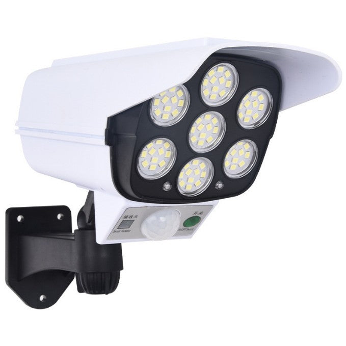 Camera de supraveghere falsa, incarcare solara, 77 LED-uri, senzor de miscare, Kaveny