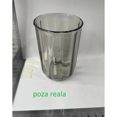 Cana de Apa pentru Clatit, Kadeny, pentru Periuta de Dinti, 200 ml, 10.4 x 7.3 cm, Gri Transparent