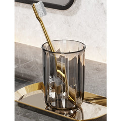 Cana de Apa pentru Clatit, Kadeny, pentru Periuta de Dinti, 200 ml, 10.4 x 7.3 cm, Gri Transparent