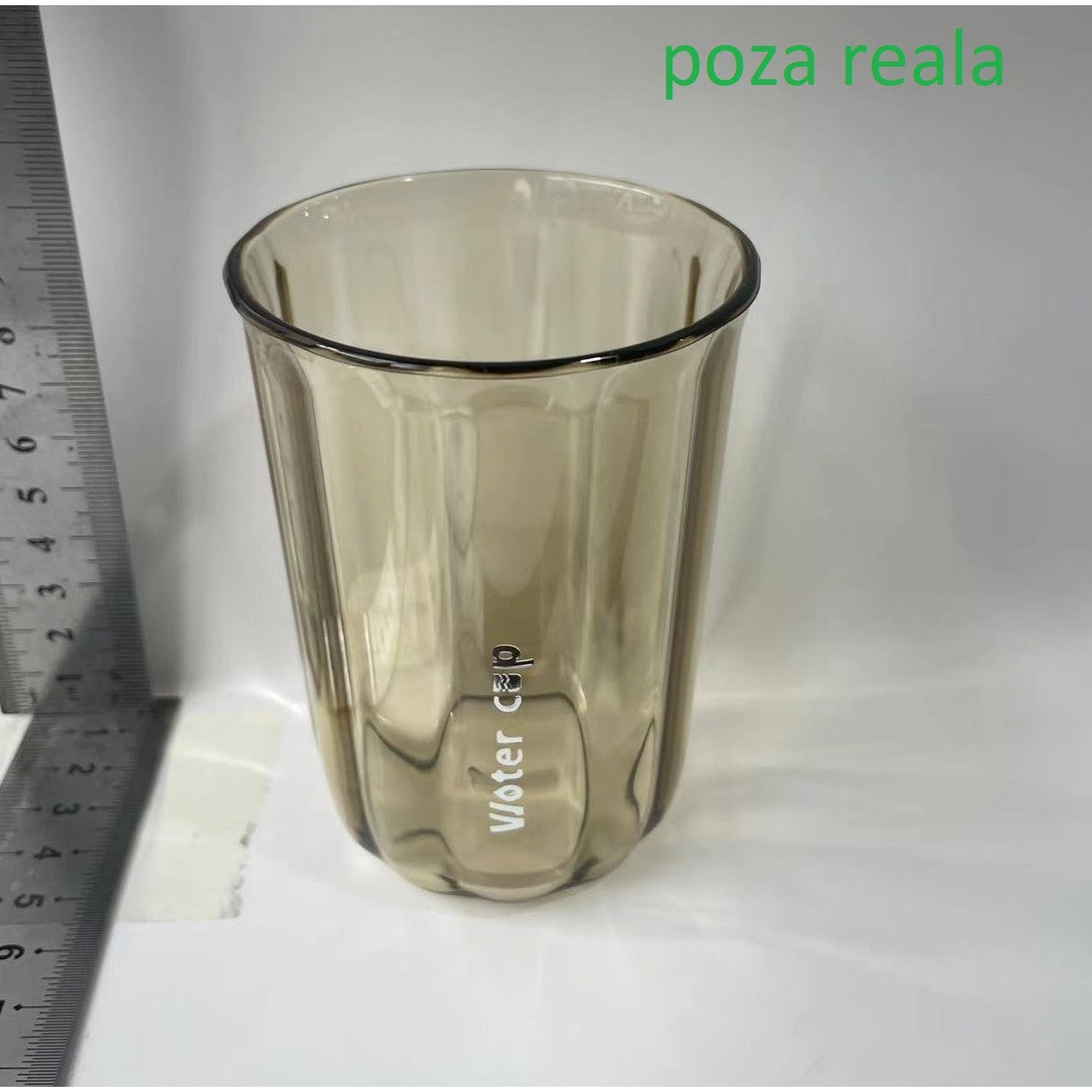 Cana de Apa pentru Clatit, Kadeny, pentru Periuta de Dinti, 200 ml, 10.4 x 7.3 cm, Maro Transparent