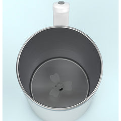 Cana portabila cu mixer incorporat, Kaveny, pe baterii, 380 ml, alb