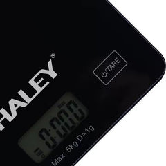 Cantar Electronic HALEY, 5000G, din Sticla, pentru Bucatarie, Digitala de Inalta Precizie, Negru