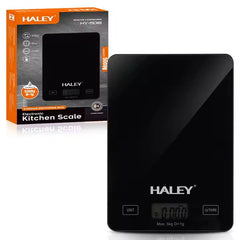 Cantar Electronic HALEY, 5000G, din Sticla, pentru Bucatarie, Digitala de Inalta Precizie, Negru