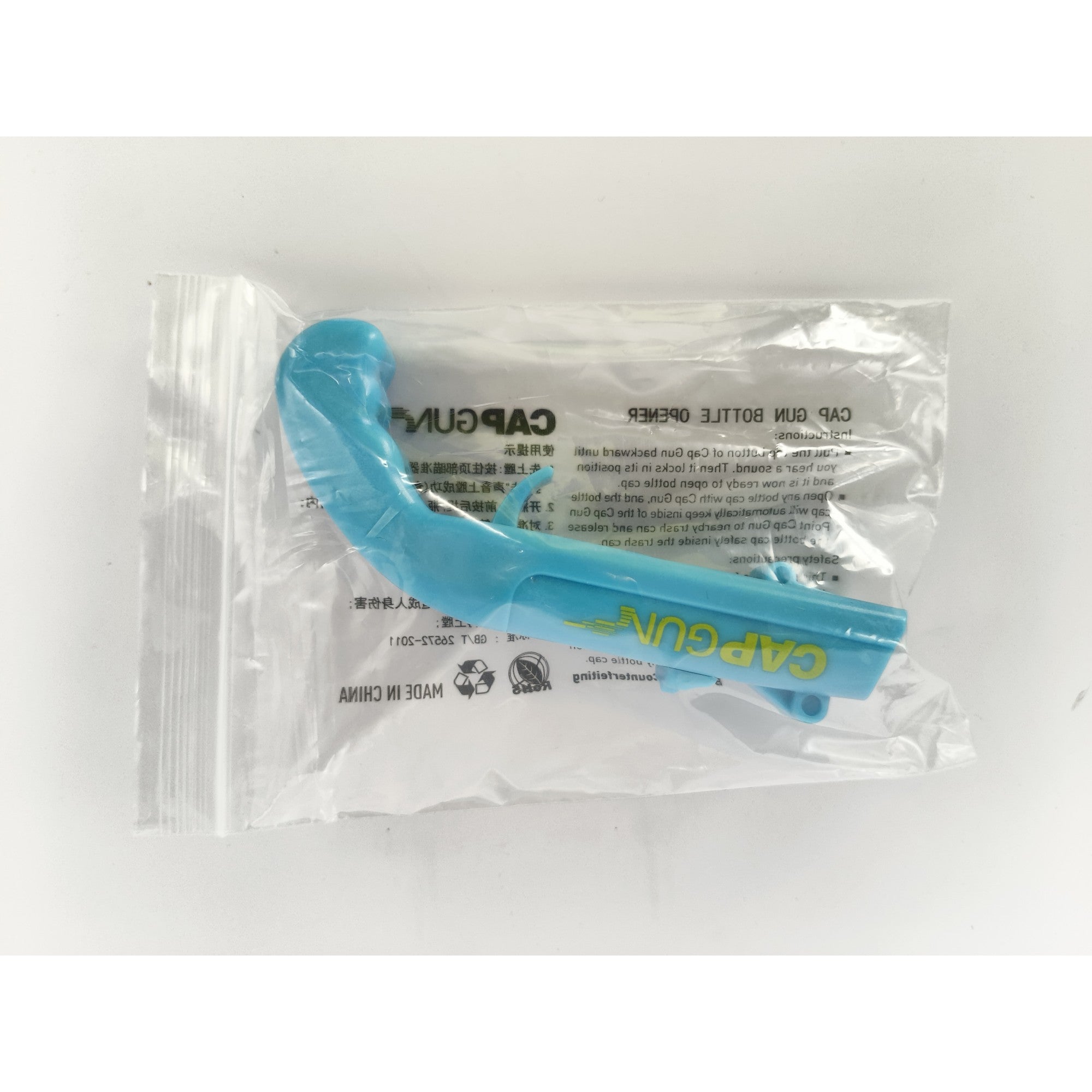 Deschizator de sticle, Kadeny, Model Pistol, Plastic, ABS, pentru Dopuri Metalice, 13 x 6 x 3.7 cm, Albastru