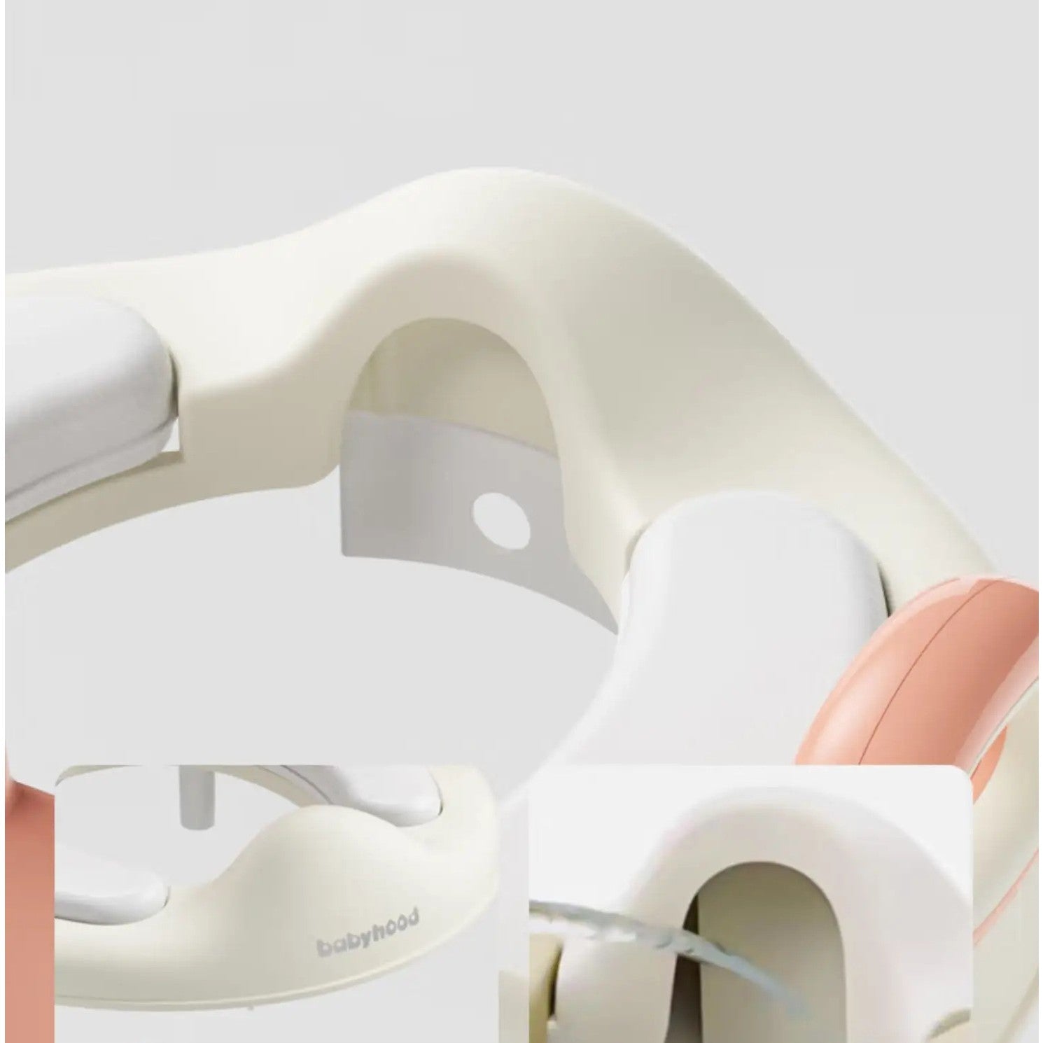 Capac WC cu Reductie, Kadeny, pentru Copii, cu Manere, Model Ursulet, Plastic Durabil, Roz