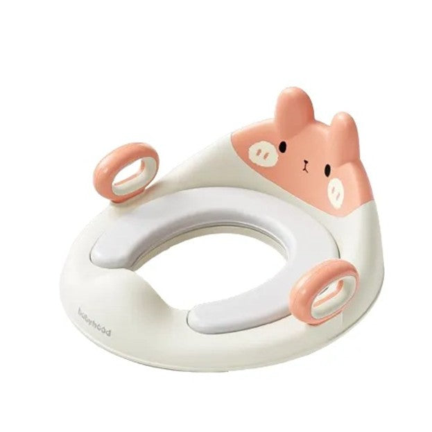 Capac WC cu Reductie, Kadeny, pentru Copii, cu Manere, Model Ursulet, Plastic Durabil, Roz