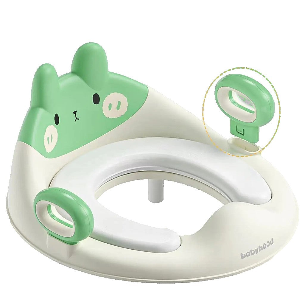 Capac WC cu Reductie, Kadeny, pentru Copii, cu Manere, Model Ursulet, Plastic Durabil, Verde