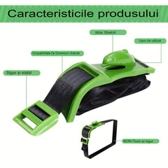 Deviator Centura de Siguranta, Kadeny, pentru Burtica Gravidelor, Universal, Ajustabil, 21x6 cm, Model Delfin Verde