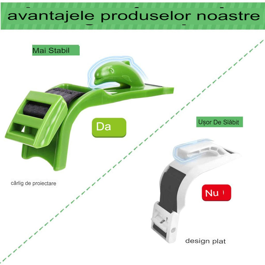 Deviator Centura de Siguranta, Kadeny, pentru Burtica Gravidelor, Universal, Ajustabil, 21x6 cm, Model Delfin Verde