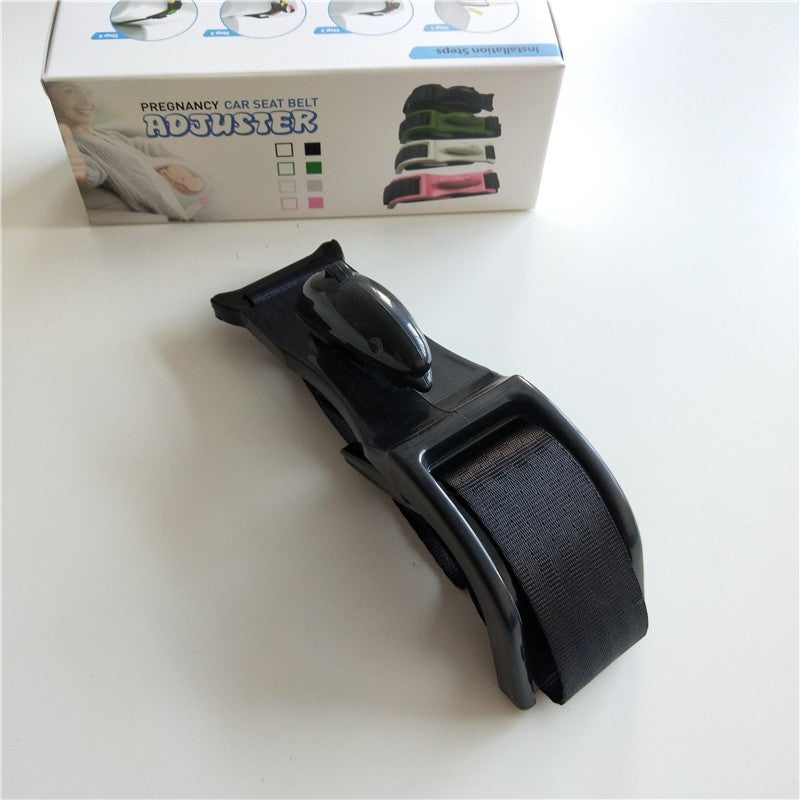 Deviator Centura de Siguranta, Kadeny, pentru Burtica Gravidelor, Universal, Ajustabil, 21x6 cm, Model Delfin Negru