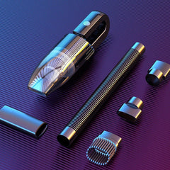 Aspirator Auto cu Incarcare Wireless, Kadeny, Aspirator Vacuum pentru Masina Casa, cu dubla utilizare, Putere 120W, 30 x 7.5 x 7.5 cm, Negru