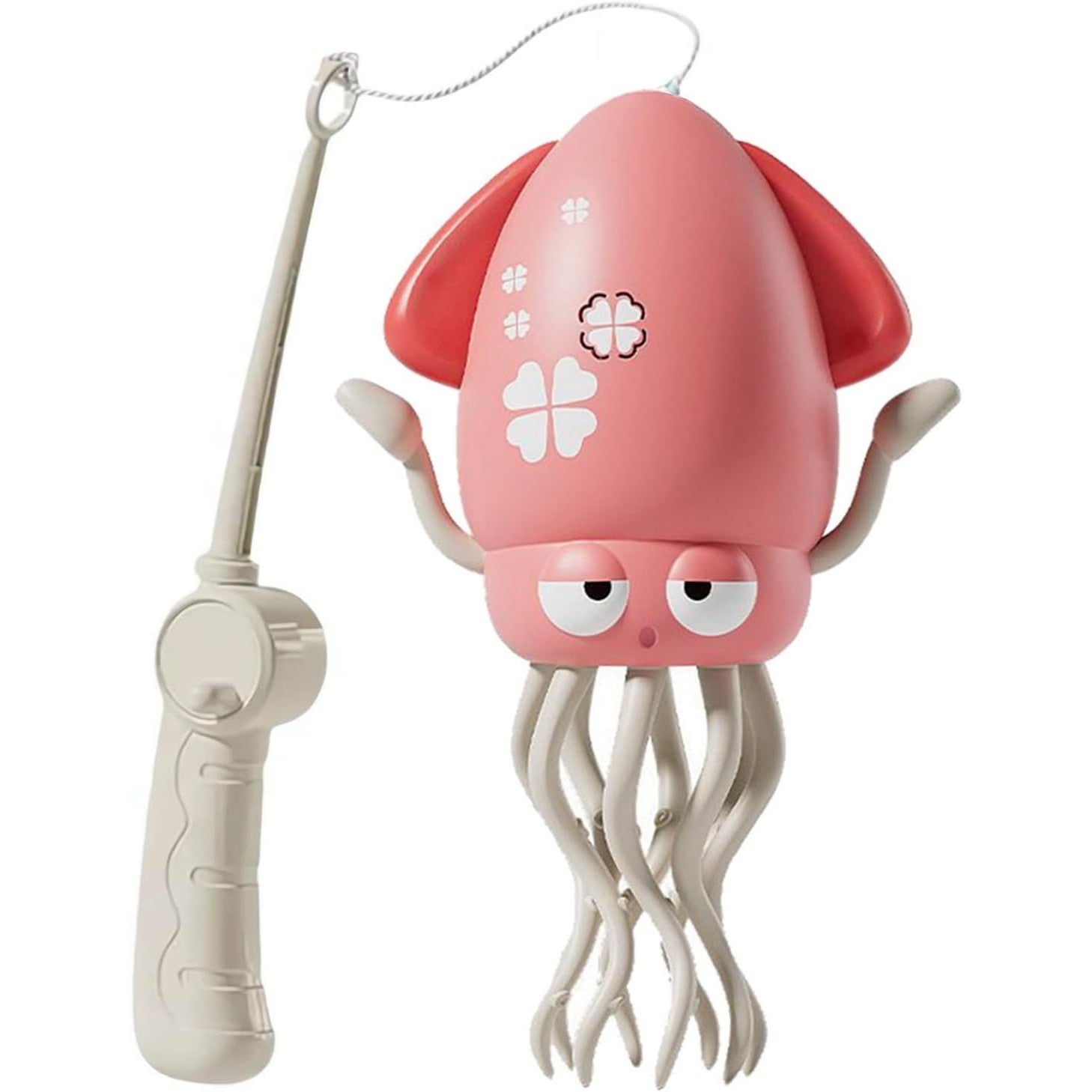 Caracatita Dansatoare, Kaveny, +3 Ani, 3 Moduri, din ABS, Incarcare USB, cu Undita Inclusa, 12.6 x 7.6 x 20.7 cm, Roz