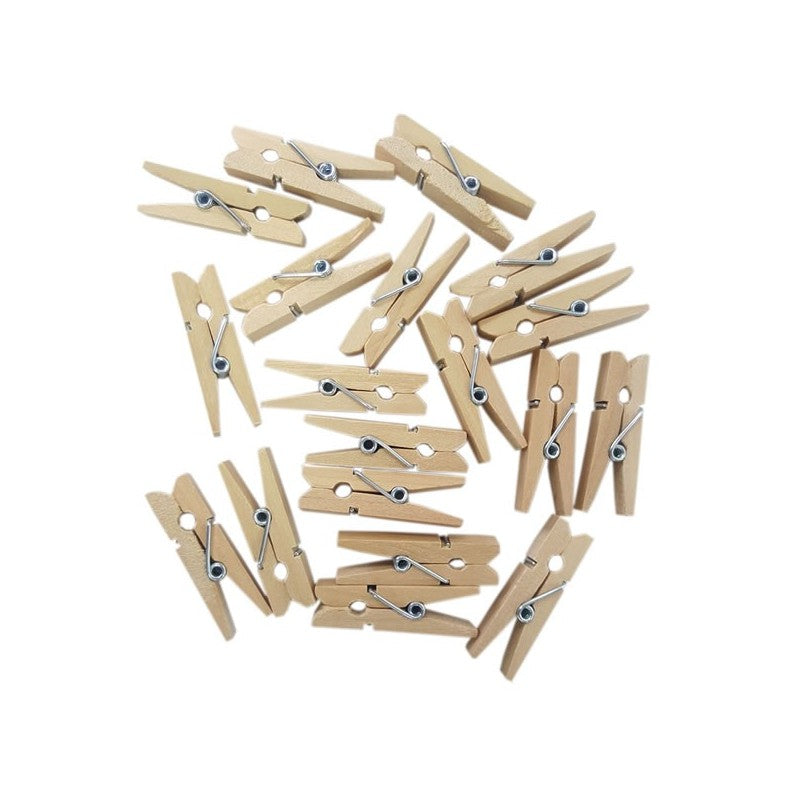 Accesorii creatie - lemn - carlig clasic, natur, 3.5cm, set 20 buc, Colorarte