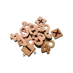 Accesorii creatie - lemn - cifra, 2.4x4.5cm, set 25 buc, Colorarte