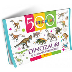 Carte A4 Unicart, 500 Stickere, Dinozauri si animale preistorice