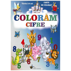 Carte de colorat A4, Coloram Cifrele