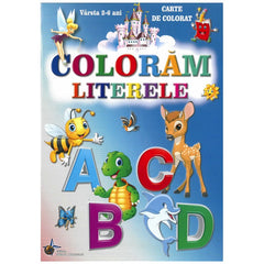 Carte de colorat A4, Coloram Literele, 2-6 ani