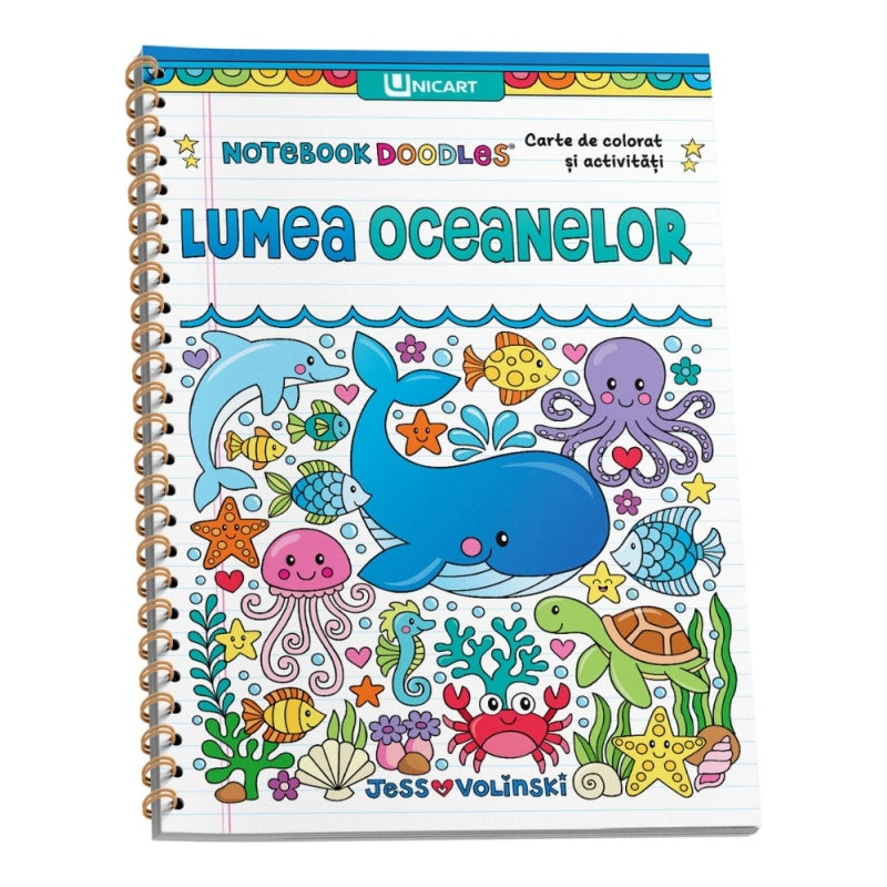 Carte de colorat A4, Lumea Oceanelor, 76 pagini, Unicart