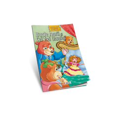 Carte de colorat A4, Cu poveste - Bucle aurii si cei 3 ursuleti, Unicart