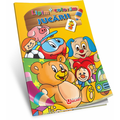 Carte de colorat A4, Lipim si Coloram - Jucariile, Unicart